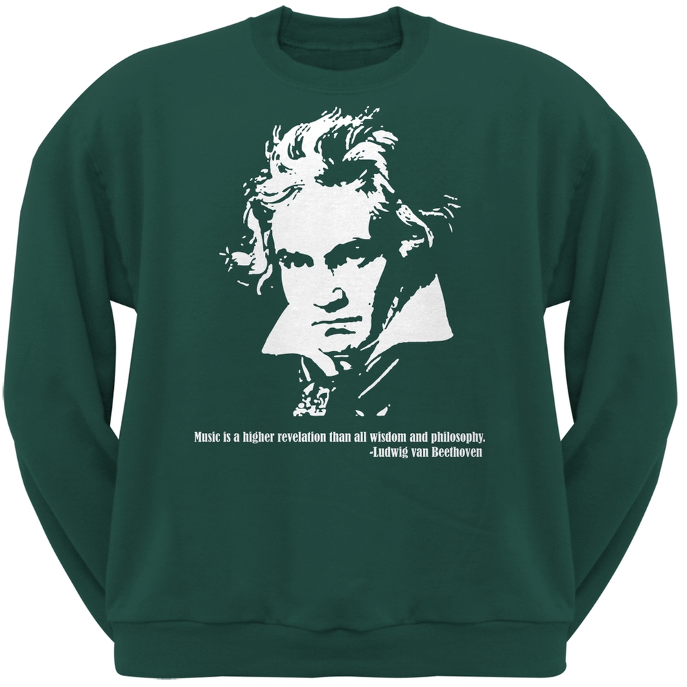 Beethoven Forest Green Adult Sweatshirt Beethoven Forest Green Adult Sweatshirt